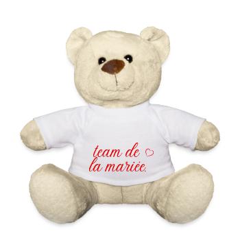 Red Heart Bridal Team - Teddy Bear - white - Front