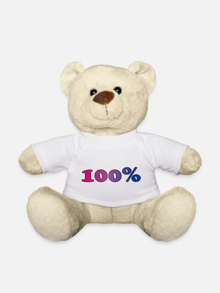 100 percent bi - Teddy Bear - white