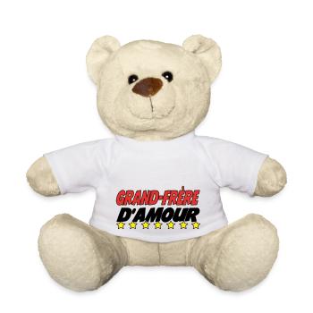 Grand Frère d'amour - Nounours - blanc - Devant