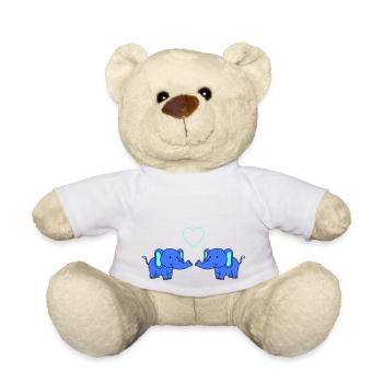 elefanten verliebt - Teddy - Weiß - Vorne