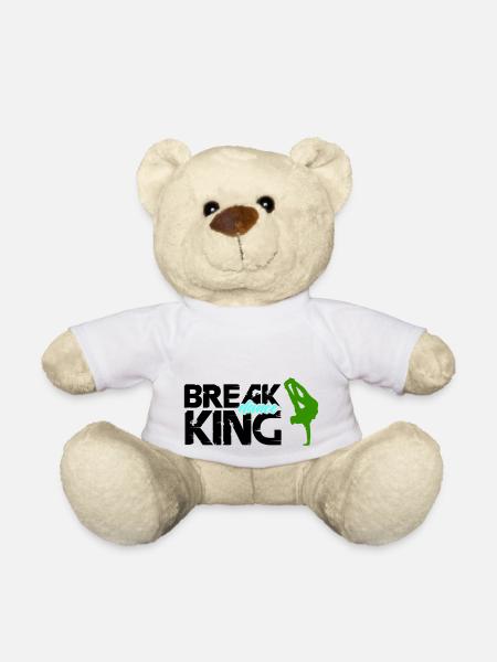 Break Dance King - Teddy Bear - white