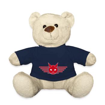 Conception créative de t-shirt Ailes de chat - Nounours - bleu marine - Devant