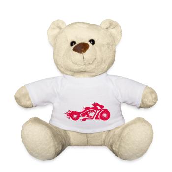 bike on fire - Teddy - Weiß - Vorne