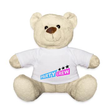 Party Crew Fun Stars Celebrate Team Friends Member - Teddy Bear - white - Front