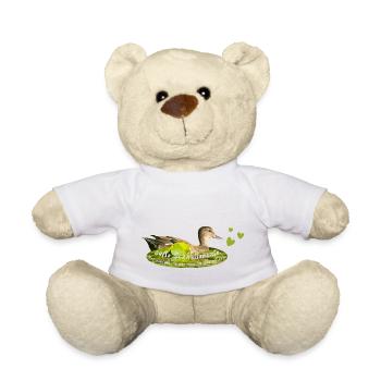 Schnatterente schnattern Quasselstrippe - Teddy - Weiß - Vorne