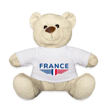 I Love France Elegance Style Design Outfits - Teddy Bear - white - Front