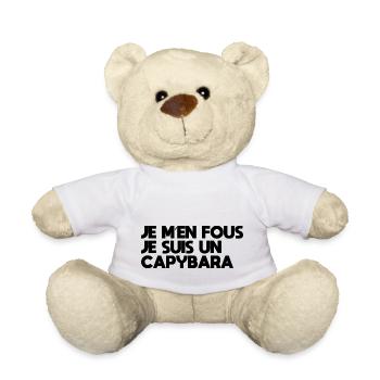 I Don't Care, I'm a Capybara - Sweet Capybara - Teddy Bear - white - Front