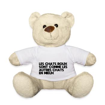 Chats Roux Sont Comme Les Autres Chats En Mieux - Nounours - blanc - Devant