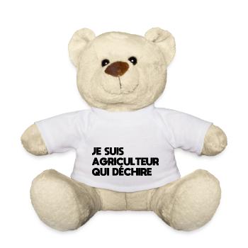 I'm a farmer who tears - Teddy Bear - white - Front
