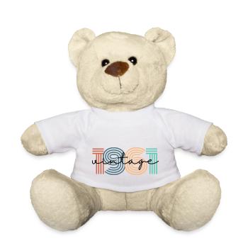 1961 Vintage Retro - Teddy Bear - white - Front