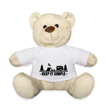 Camping camping-car caravane aventure - Nounours - blanc - Devant