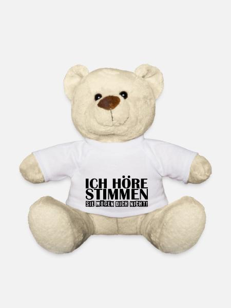 Lustiger Spruch Bild Witzig Humor Geschenkidee - Teddy - Weiß