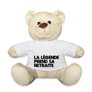 The legend retires - Teddy Bear - white - Front