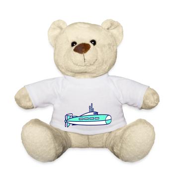 U-Boot Unterseeboot Tauchgang Tauchboot Kapitän - Teddy - Weiß - Vorne