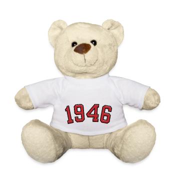 Sport year of birth 1946 - Teddy Bear - white - Front