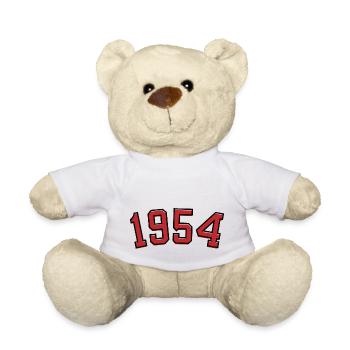 Année de naissance sport 1954 - Nounours - blanc - Devant
