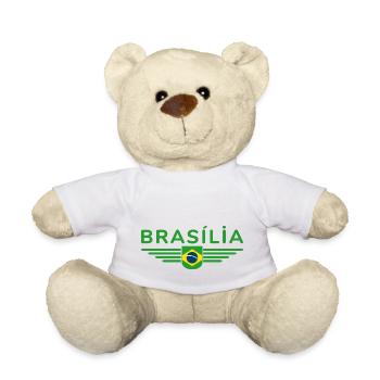 Brasília T-shirt for fans and travelers - Teddy Bear - white - Front