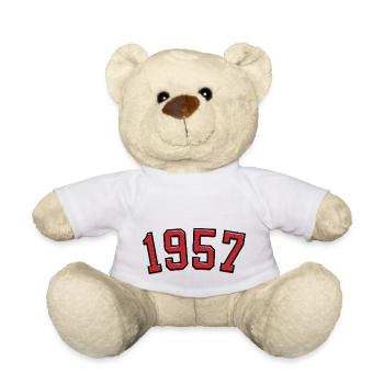 Année de naissance sport 1957 - Nounours - blanc - Devant