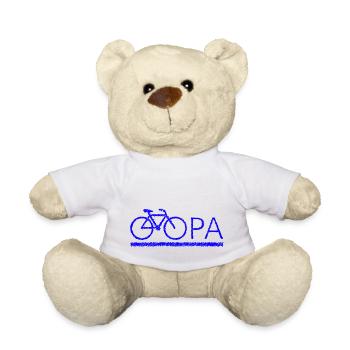 bester Opa Fahrrad Mountainbike Radeln Kritzeln - Teddy - Weiß - Vorne