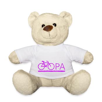 bester Opa Fahrrad Mountainbike Radeln Kritzeln - Teddy - Weiß - Vorne