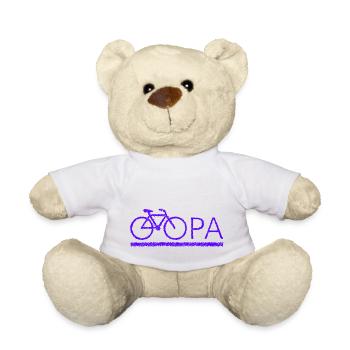 bester Opa Fahrrad Mountainbike Radeln Kritzeln - Teddy - Weiß - Vorne