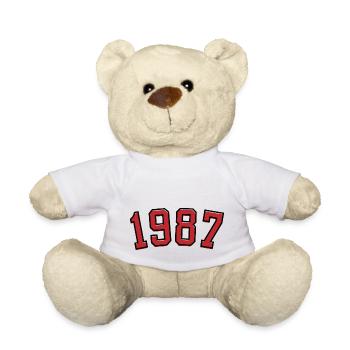 Année de naissance sport 1987 - Nounours - blanc - Devant