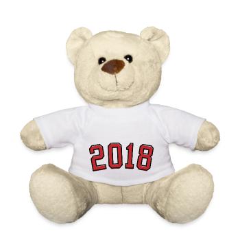 Sport Birth Year 2018 - Teddy Bear - white - Front