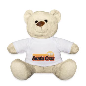 Santa Cruz Sunset Palmiers, Soleil Idée Cadeau - Nounours - blanc - Devant