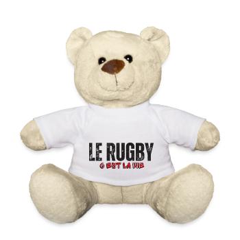Rugby ist Leben,Rugby,Rugbyfrau,Rugbyman - Teddy - Weiß - Vorne