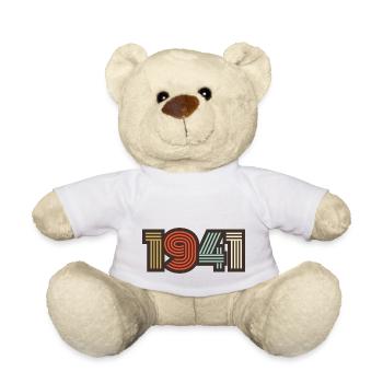 1941 rétro vintage - Nounours - blanc - Devant