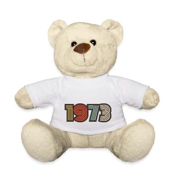 1973 rétro vintage - Nounours - blanc - Devant