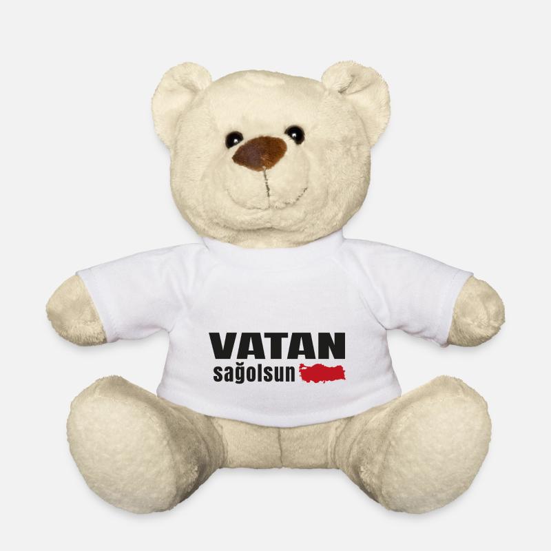 Vatan Sagolsun Dark Black/Red V1 - Teddy Bear - white