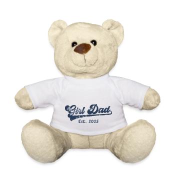 Girl Dad 2025 Papa einer Tochter bald Vater - Teddy - Weiß - Vorne