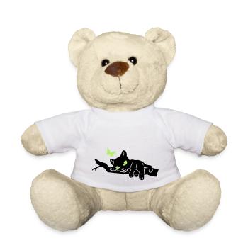 Panther auf Ast - Teddy - Weiß - Vorne