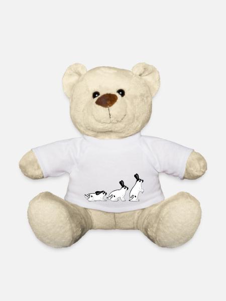 Riesenschecke liegt sitzt - Teddy - Weiß