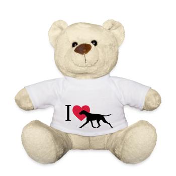 I love Pointer - Teddy - Weiß - Vorne