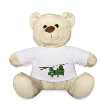 hélicoptère - Nounours - blanc - Devant
