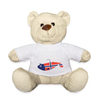 Gummifisch Big Norwegen - Teddy - Weiß - Vorne