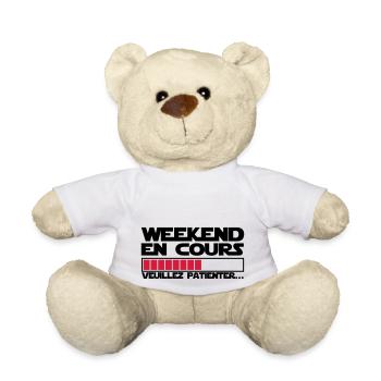 WEEKEND EN COURS - Nounours - blanc - Devant