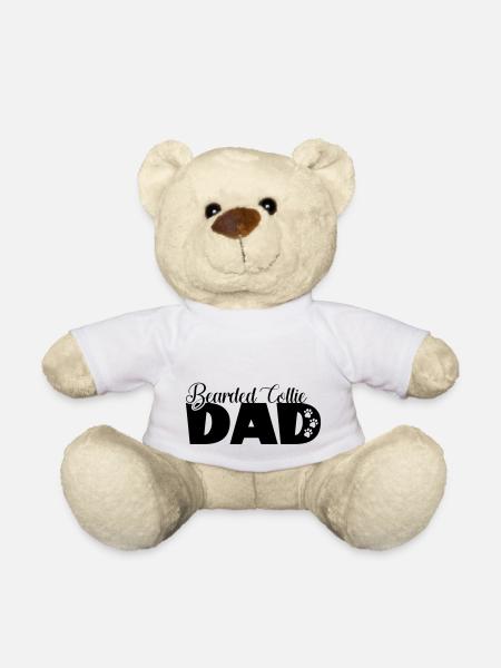 Bearded Collie Papa - énonciation drôle de papa de chien - Nounours - blanc