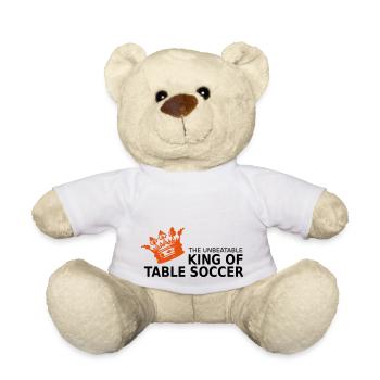 King of Table Soccer Geschenk Idee Krone - Teddy - Weiß - Vorne