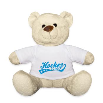 hockey is life - retro - Teddy - Weiß - Vorne