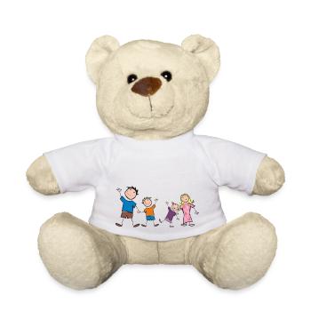 Famille heureuse - famille heureuse - Dear famille - Nounours - blanc - Devant
