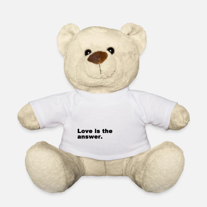 love is the answer - Teddy Bear - white