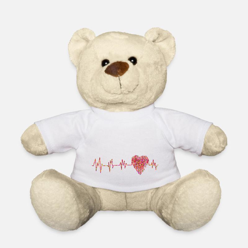 Tact coeur - Nounours - blanc