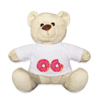 Donuts Confiserie Cookie Tart Cake Pies - Teddy Bear - white - Front