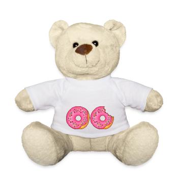 Donuts Confiserie Cookie Tart Cake Pies - Teddy Bear - white - Front
