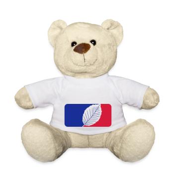 logo sport rot blau buche blatt baum pflanze form - Teddy - Weiß - Vorne