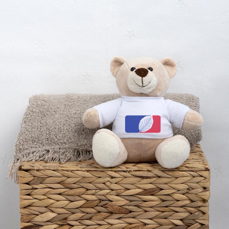 logo sport red blue beech leaf tree plant shape Teddy Bear