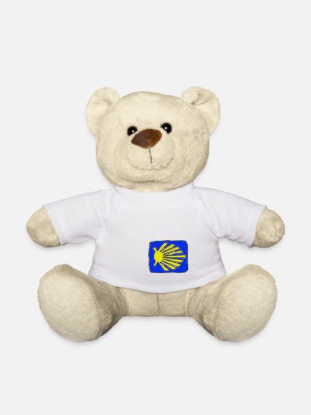 jakobsweg muschel - Teddy - Weiß
